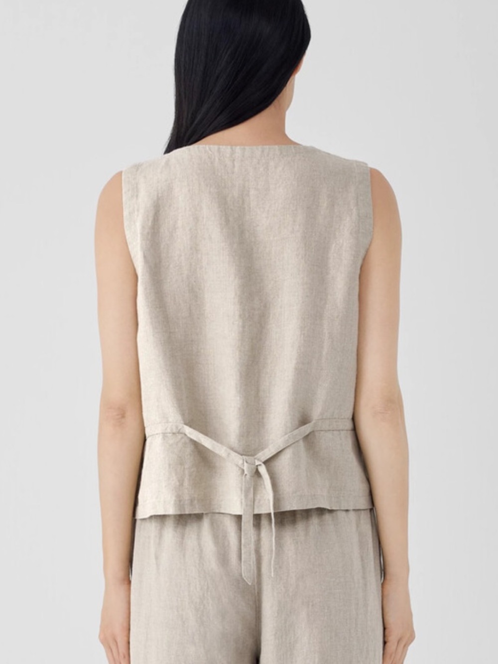 NEW Eileen Fisher Neutral 100% Organic Linen Matching Set XL - Picture 4 of 9